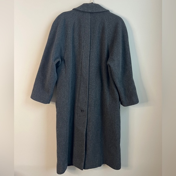 Vintage London Fog Gray 100% Wool Women’s Long Line Overcoat Sz 10 Petite - Picture 6 of 10